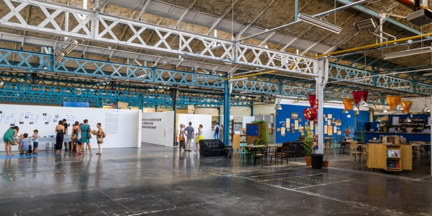Photographie des Halles du Faubourg pendant le projet d'occupation temporaire.
